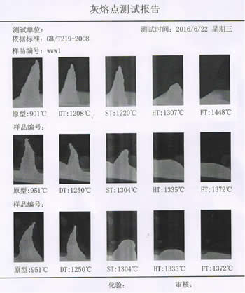 微機(jī)灰熔點(diǎn)測定儀打印